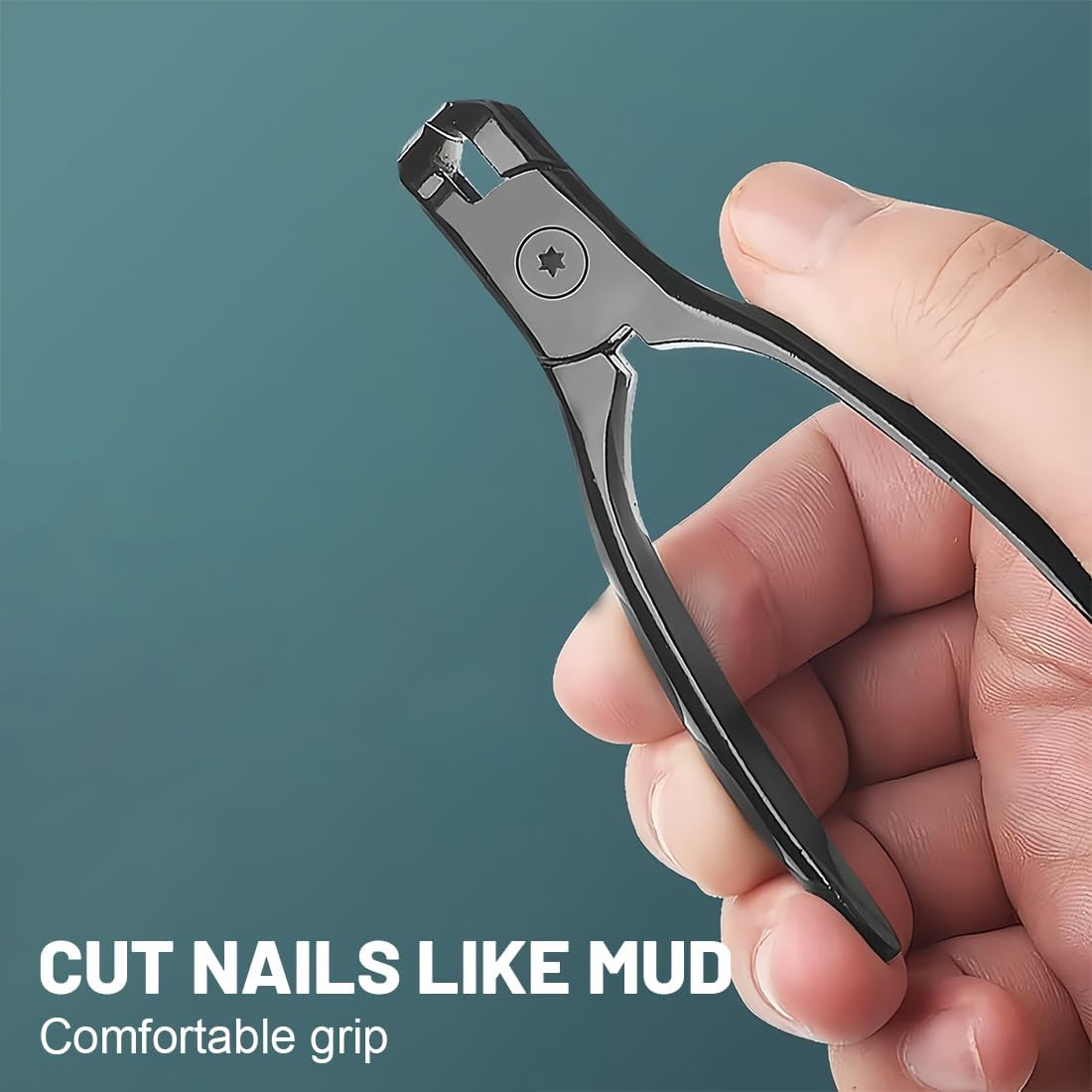 CATOR 1 Piece Thick Toenail Clippers with Wide Jaw, Nail Clippers, Precise Stainless Steel Toenail Clippers for Thick Nails for Seniors with Catcher - Silver image number 1