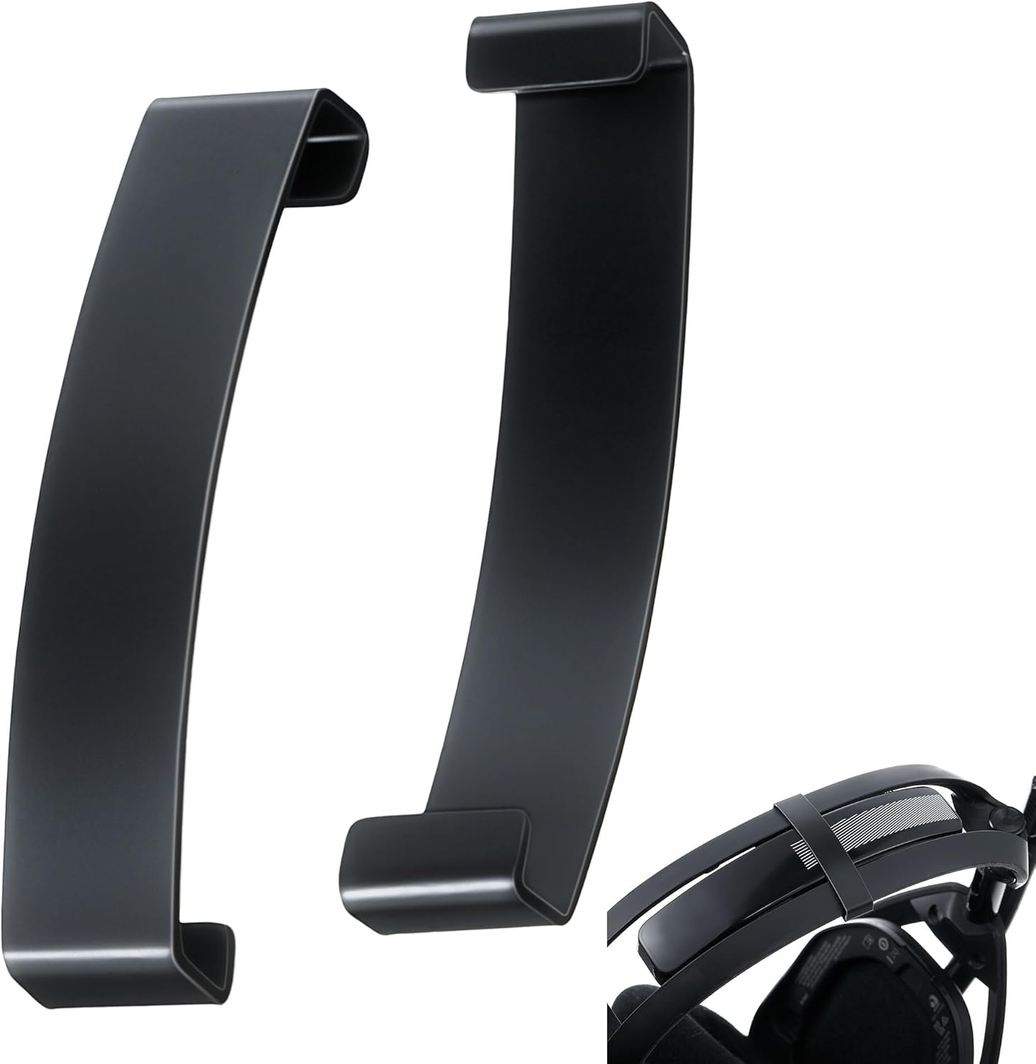 Enhon 2 Pack Aluminum Headphones Support Brace Clamps, Compatible with Astro A50 Gen 4 & Mod Kit Durable Headband Clip for Enhanced Stability and Comfort (Black) image number 5