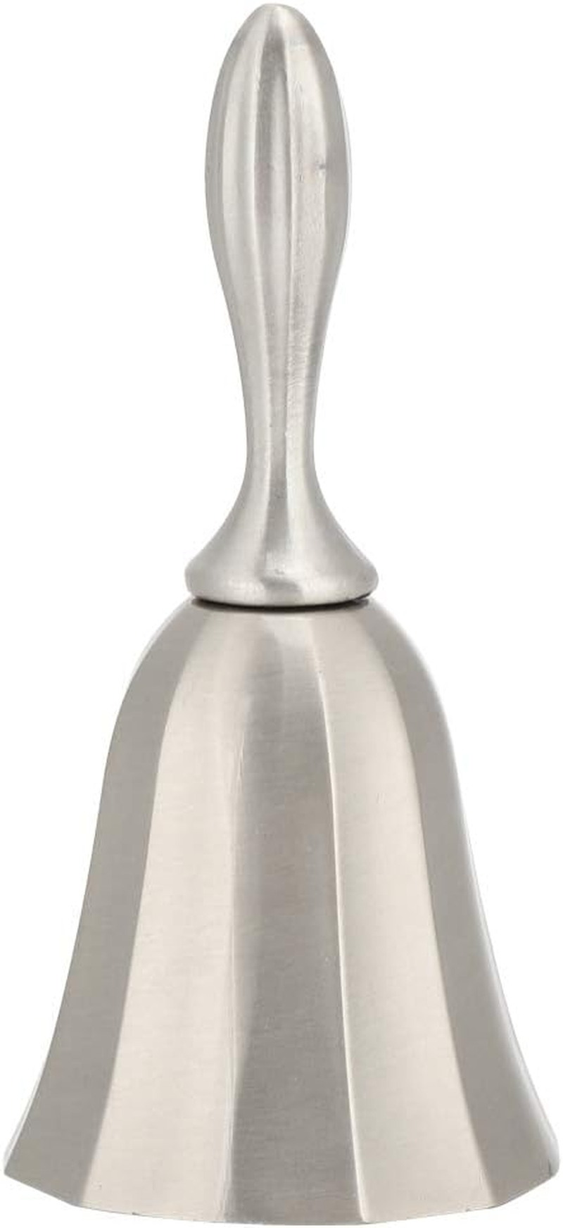 Hand Bell, Super Loud Solid Antique Bell Silver Steel Metal Handbell Service Call Alarm Jingles Ringing with Handle Used for Dinner inside Classroom Food Line Wedding Events Decoration and Game image number 2