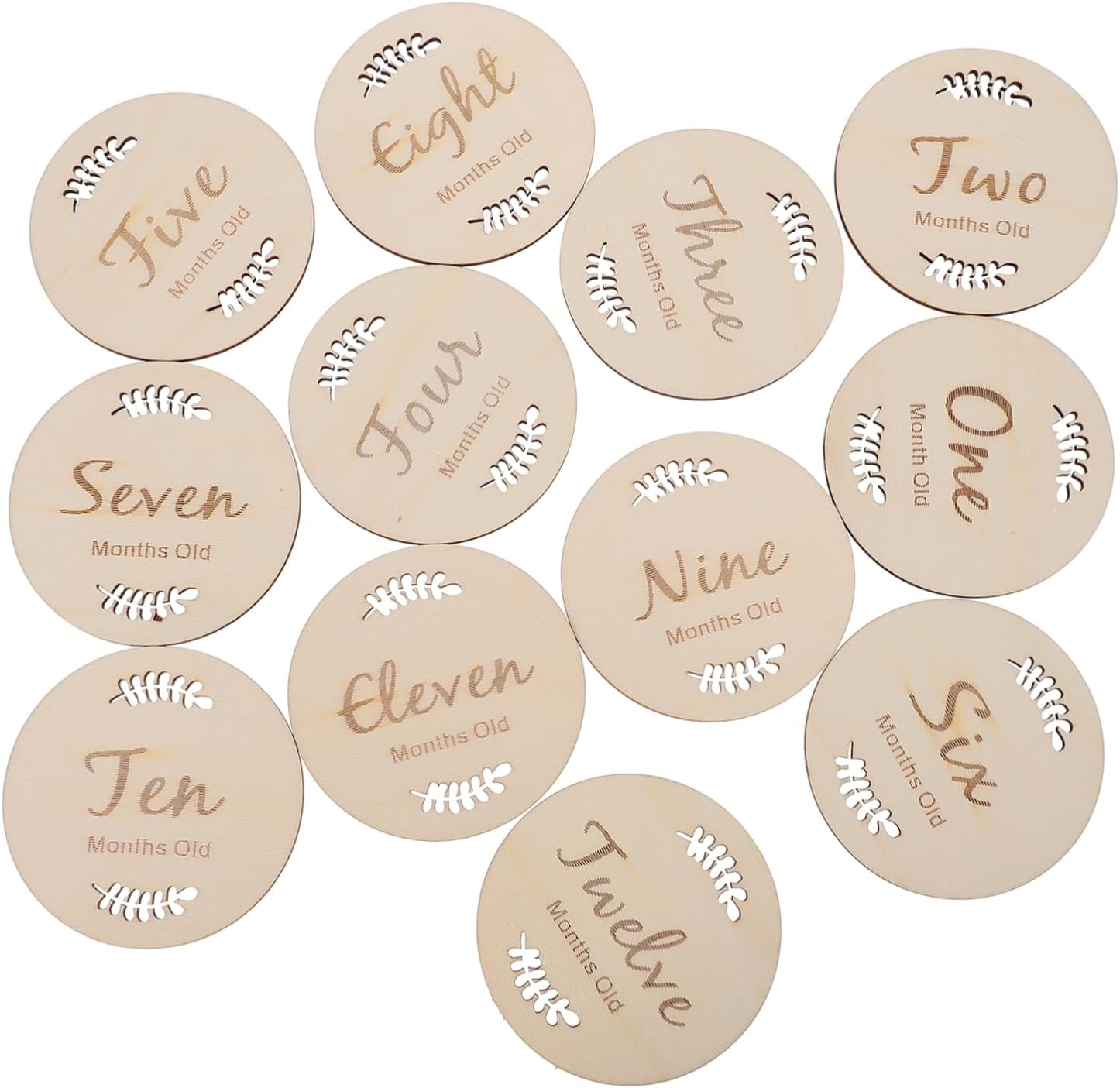 12Pcs Milestone Cards Creative Wooden Growth Celebration Cards for Newborn Photography Safe Durable Designs to Capture Precious Moments