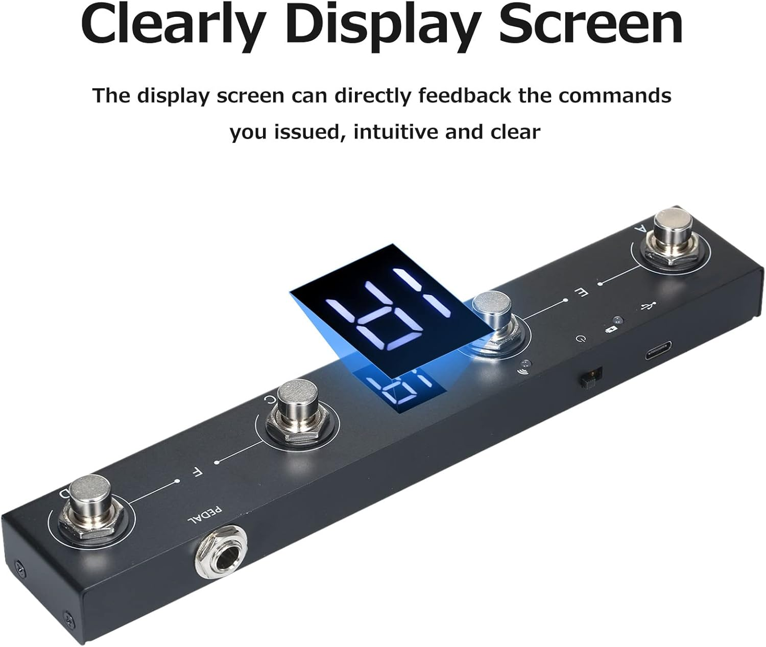 Controller Pedal, REFENG M-VAVE Chocolate BT Wireless MIDI Controller, Rechargeable 4 Buttons Portable MIDI Foot Controller Pedal APP Control image number 2