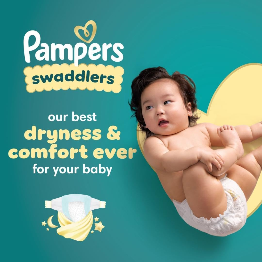 Pampers Diapers Size 4, 150 Count - Swaddlers Disposable Baby Diapers, One Month Supply image number 6