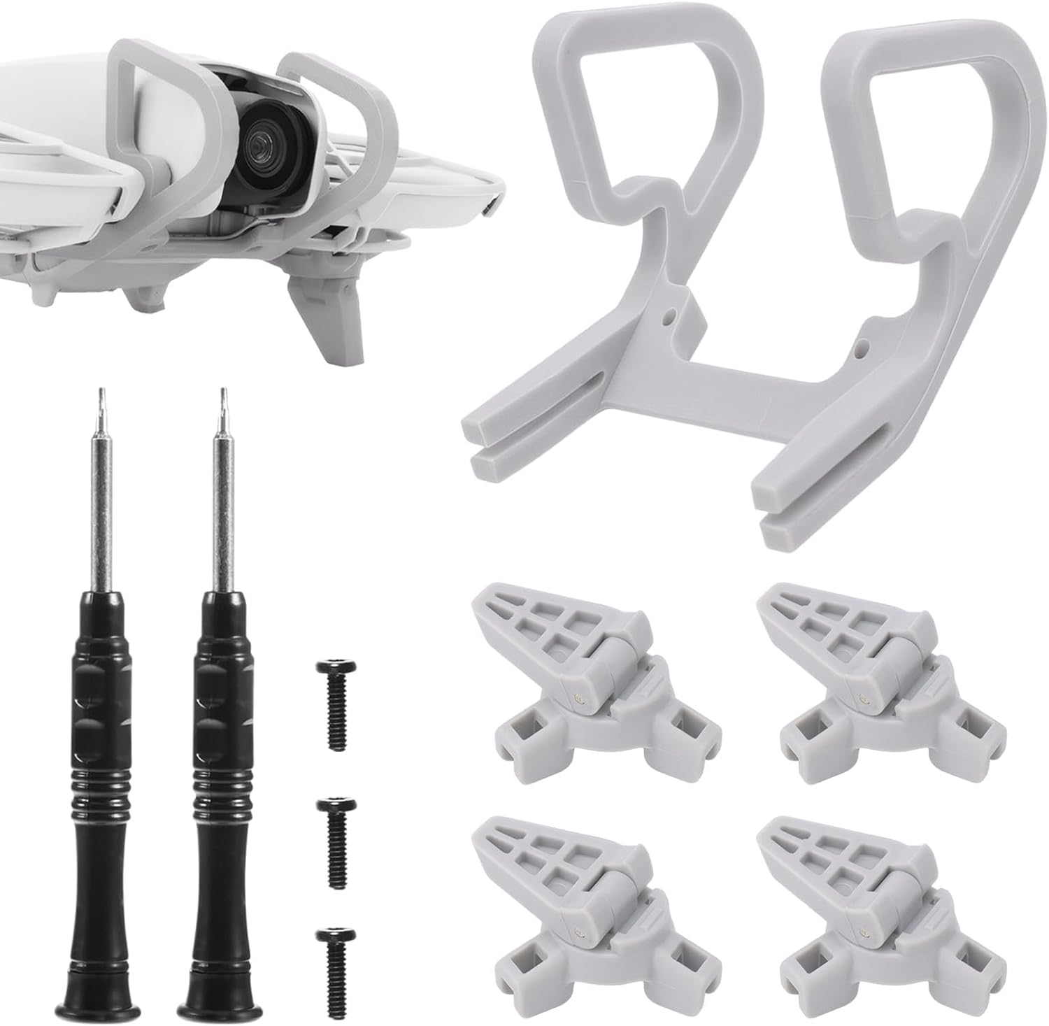 Gimbal Bumper Guard for DJI Neo Accessories, Foldable Booster Stand for Pocket Drone Neo, Grey Bumper and Foldable Stand for Drone Dji Neo Accessories, for Dji Neo Protection image number 5