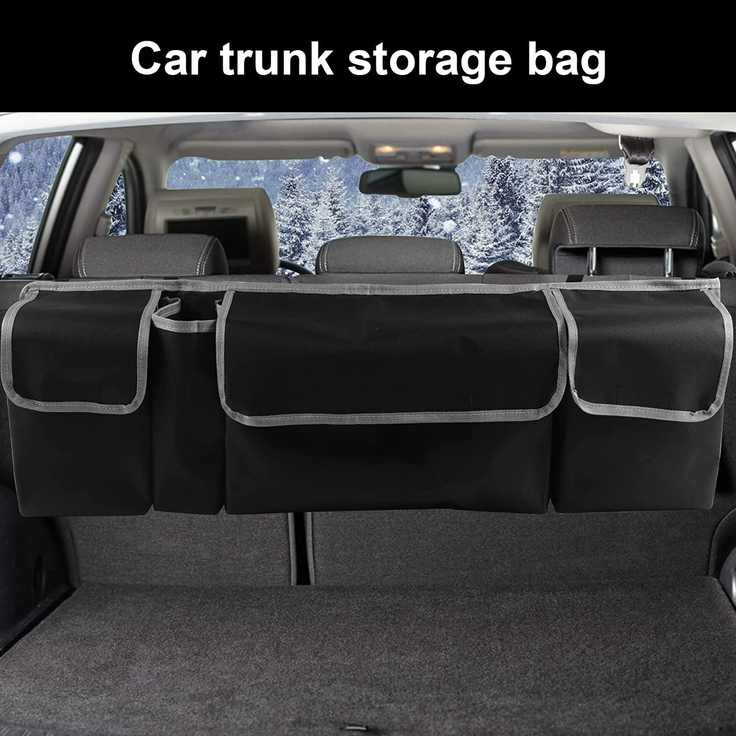 Car Boot Organiser, Boot Storage Bags for Suv and Adjustable Buckle Straps to Fit Waterproof PVC Foldable Durable,Keeps Your Car Boot Tidy,Car Tidy Storage Bag, Space Saving Exper image number 4