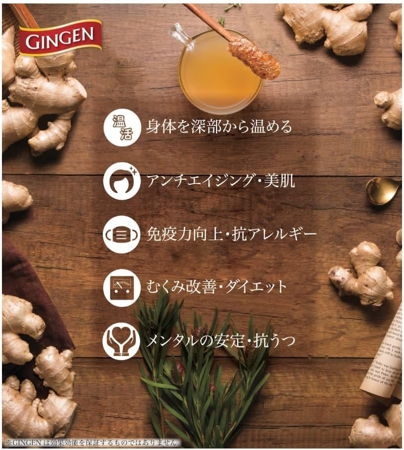 Gingen 100% Instant Ginger Tea 5 G (Pack of 10 Sachets)