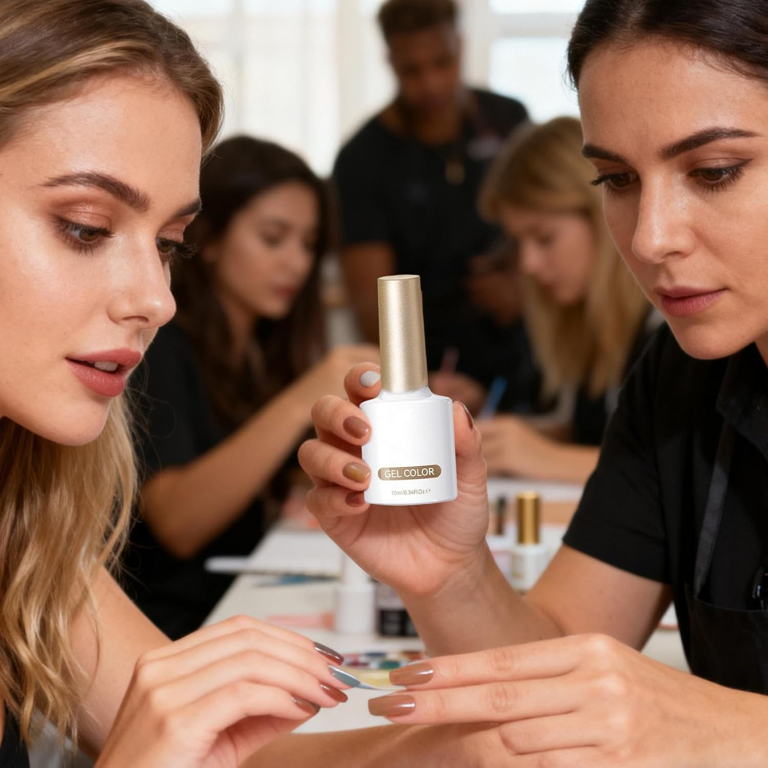 Blue Nail Polish - Glitter Glow Shine Coating 10ML, Quick-Dry Magnet Gel Nail P0Lish, Long-Lasting Polish for Glossy Finish | Stylish Nails Color for Women Teen Family Lady Girlfriend Beginner Manicur image number 2