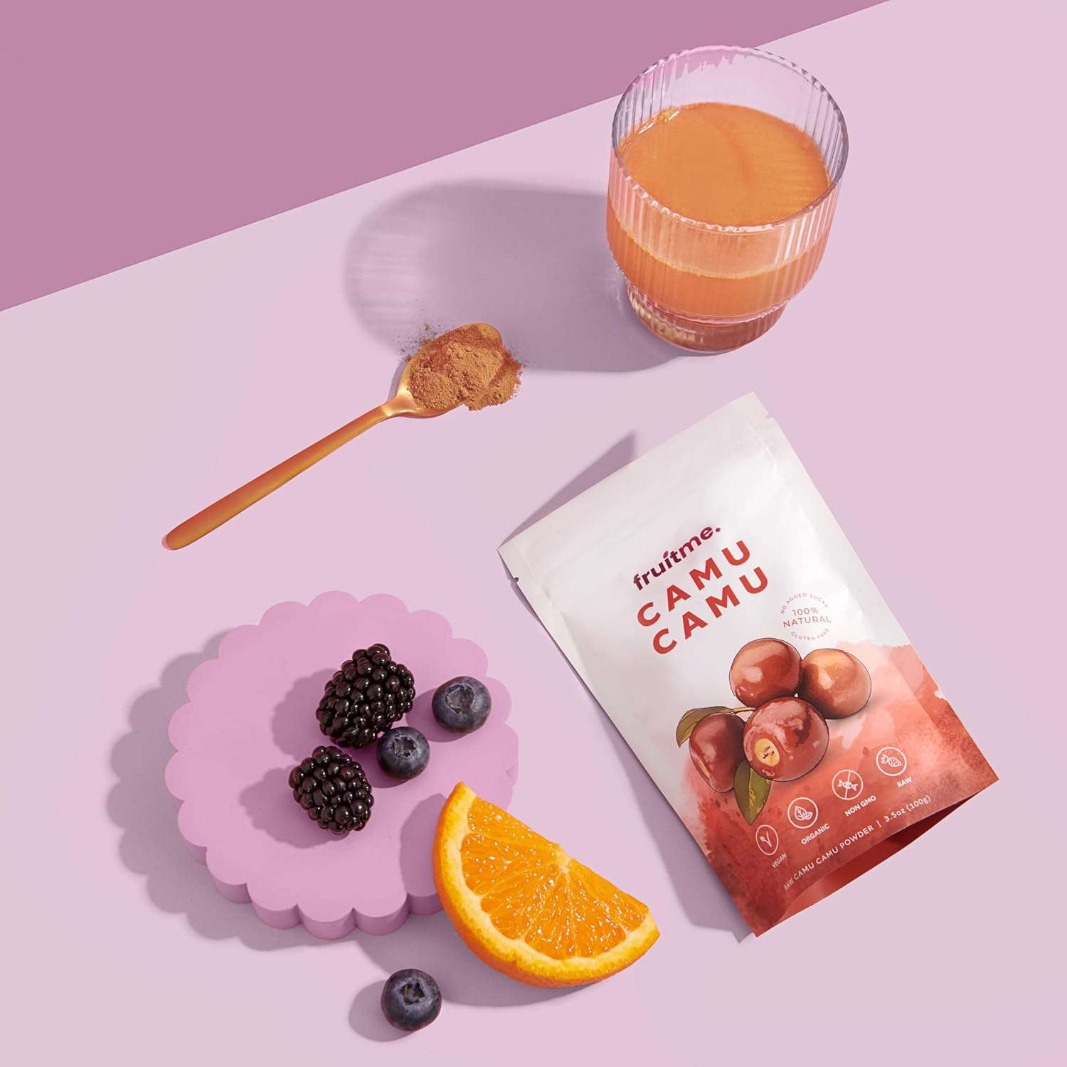 Raw Certified Organic Camu Camu Powder Freeze-Dried 100G - Vitamin C Rich Superfood - Highest Vitamin C Superfruit - a Natural Peruvian Berry by Fruitme image number 1