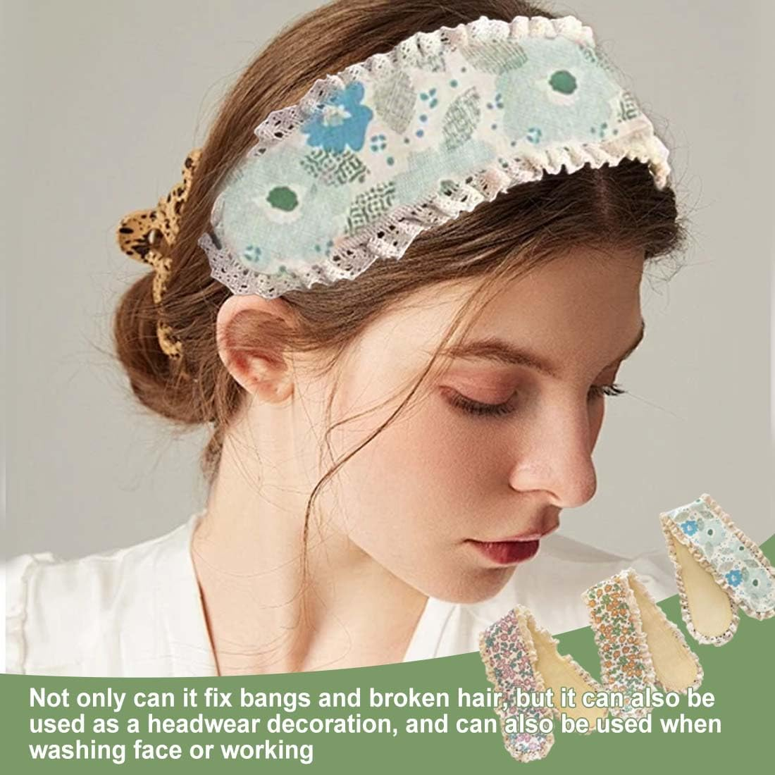 JYNVO Pack of 3 Hair Bands Women'S Fixing Strips for Sleeping Wearing High Parting for Girls & Women, Perfect for Travel, Camping & Trips image number 3