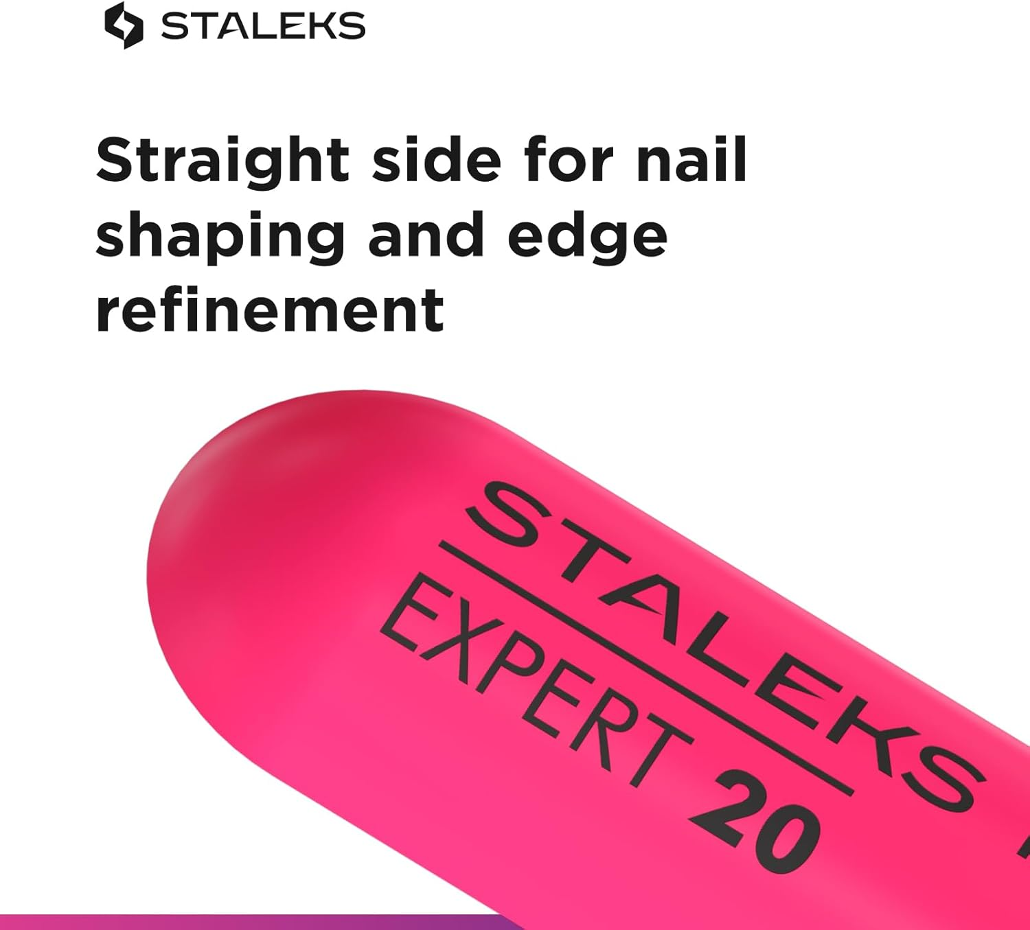 Staleks Pro Straight Beveled Plastic Nail File Base Expert 20 &ndash; Lightweight Reusable Base &ndash; for Disposable Nail Files &ndash; Hygienic Manicure & Pedicure Tool image number 4