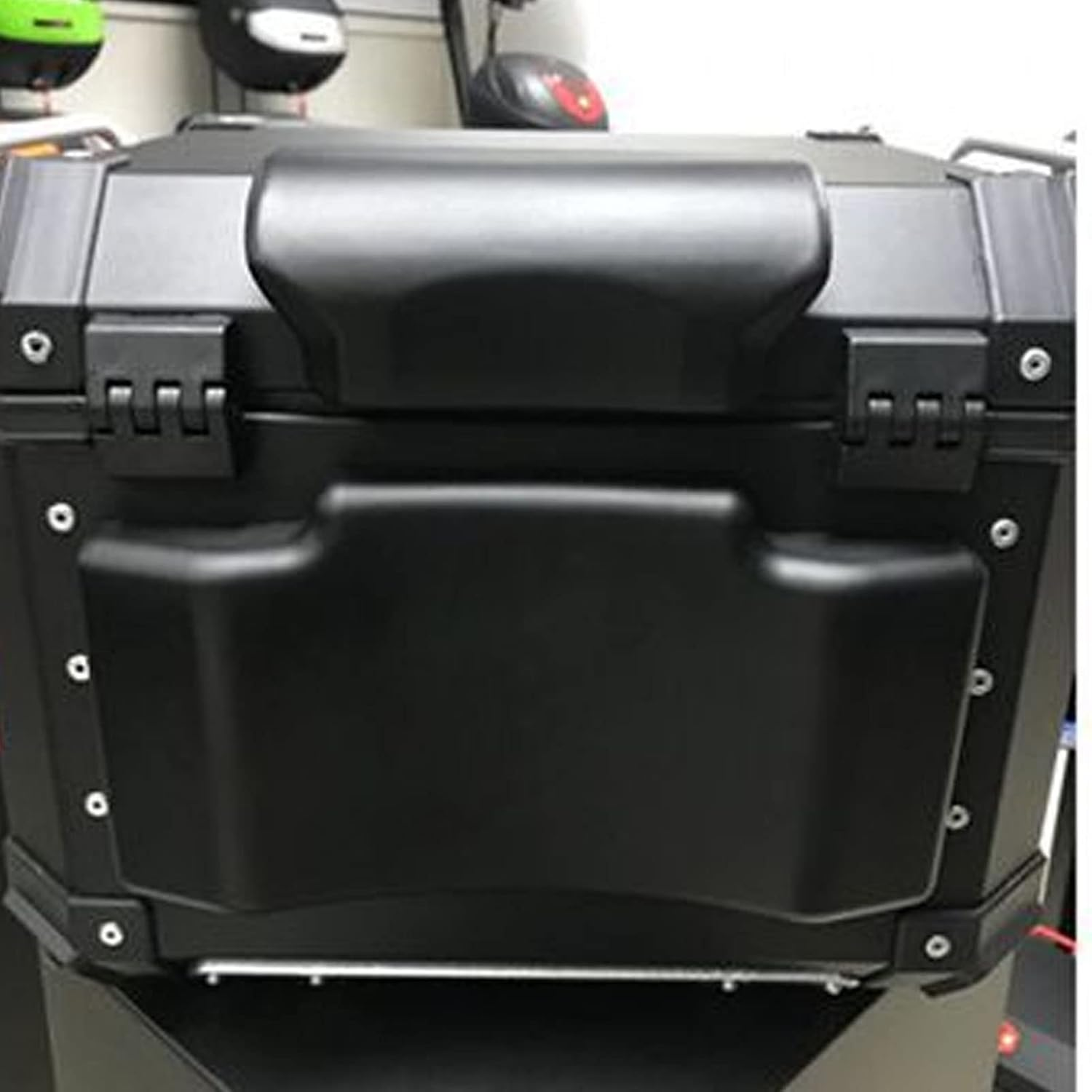 Motorcycle Luggage Box Back Cushion, PU Leather 3Cm Thickness Tail Box Passenger Backrest Support Damping Pad, Rear Top Case Box Cushion Backrest Pad,Motorbike Damping Accessories image number 5