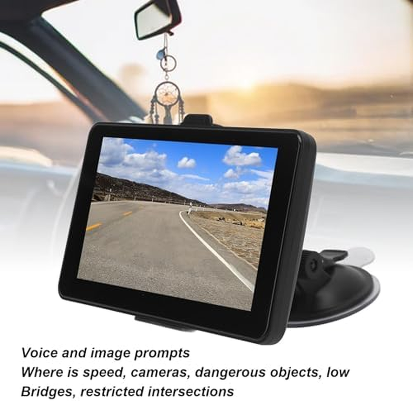 GPS Navigation Touchscreen Large Double Screen Car Truck Bus FM Broadcast Voice Reminder Portable GPS Navigation image number 4