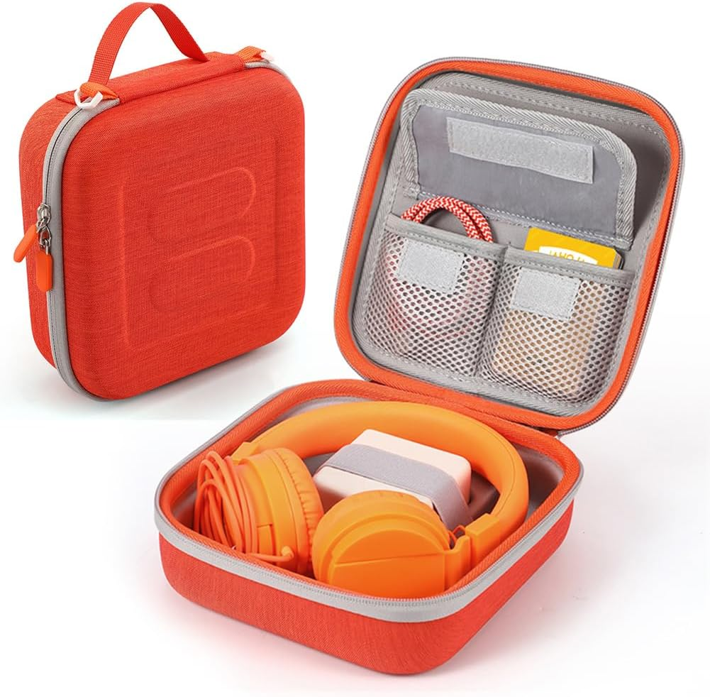 AZURAOKEY Travel Case Compatible with Yoto Mini Kids Audio & Music Player, Holder Bag Hold up to 20 Cards/Charging Cable for Children&rsquo;S Speaker Plays Audiobook Cards (Box Only)