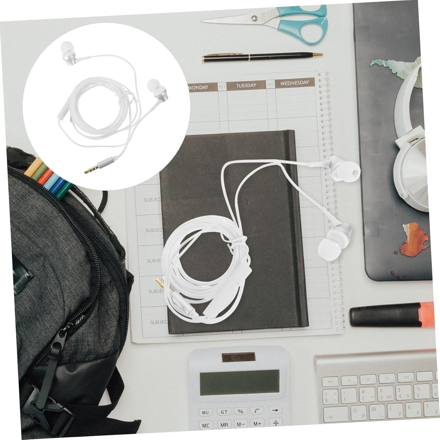 BELLIFFY In-Ear Earbuds 3.5Mm Wired Earphones with Volume Control for Phone Tablet Laptop Desktop, Universal Ear Headphones for Communication and Music Listening Random Color image number 5