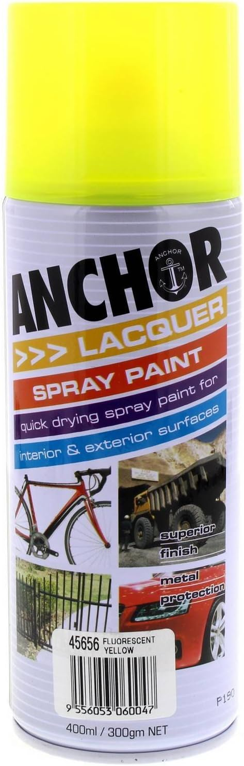 Anchor Spray Paint, Fluorescent Yellow, 300 G image number 1