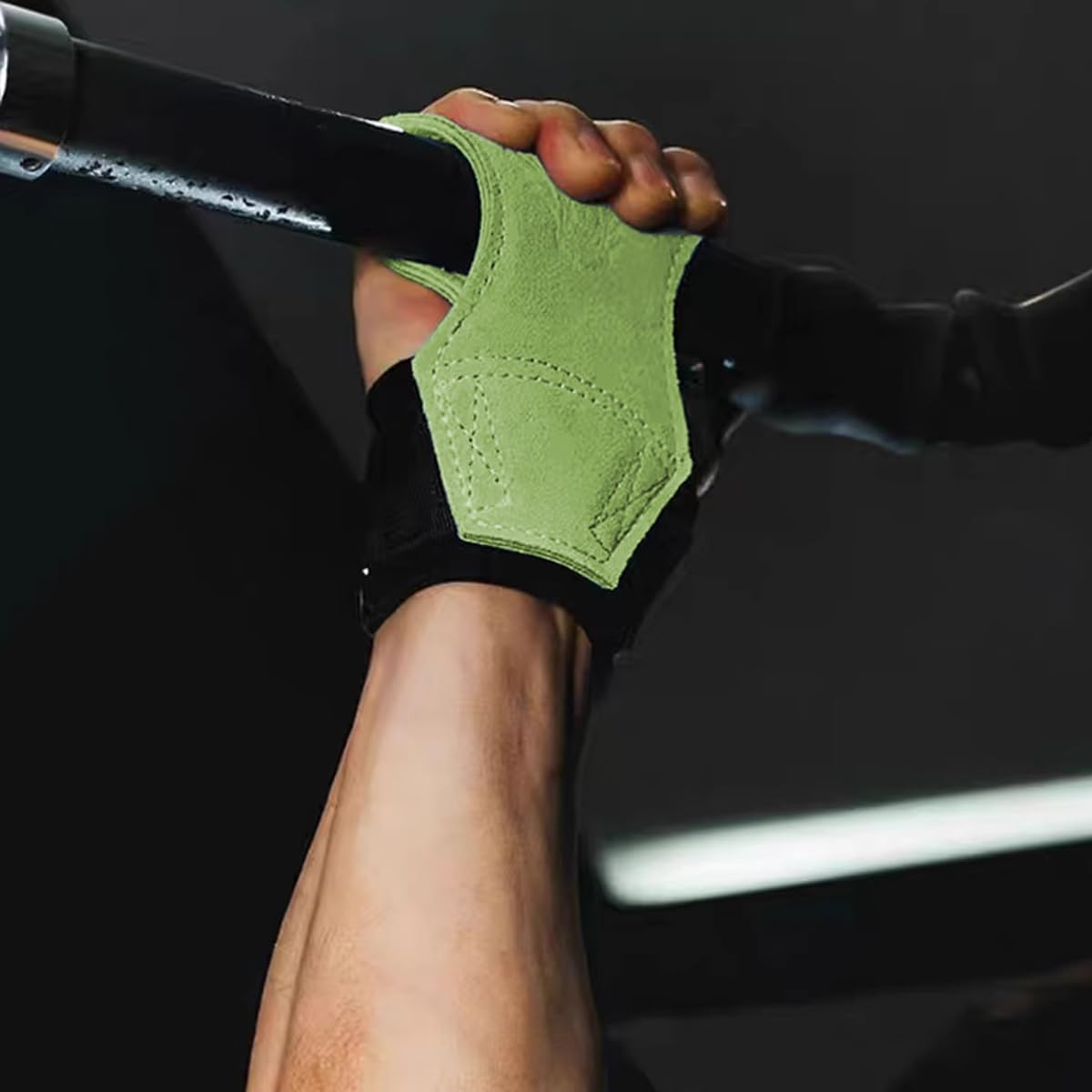 TAVIEW Weight Lifting Wrist Hooks Straps for Maximum Grip Support for Women (Macaron Green) image number 3