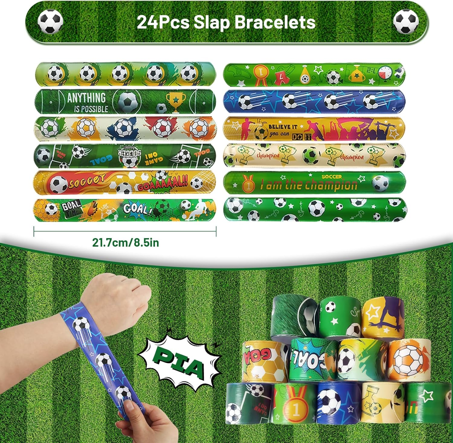 Oundarm 194Pcs Sports Ball Stationery Party Favors Set Soccer Basketball Baseball Football Pencil Eraser Keychain Slap Bracelet Whistle Sticker Goodie Bag Bulk Kids Gift Classroom Rewards Supplies