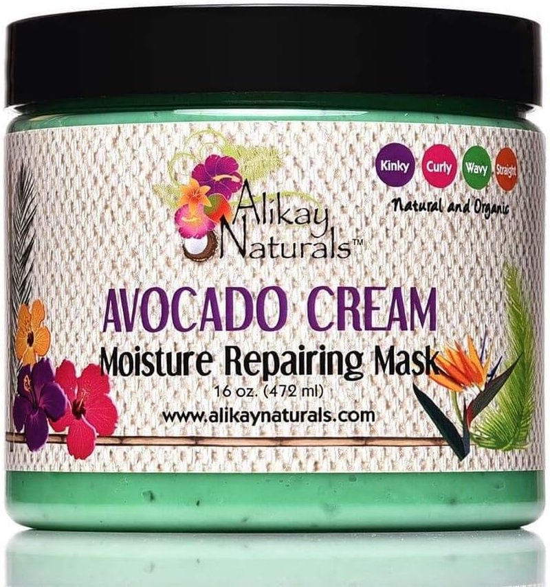 Alikay Naturals Avocado Cream Moisture Repairing Hair Mask, 8 Ounce image number 4