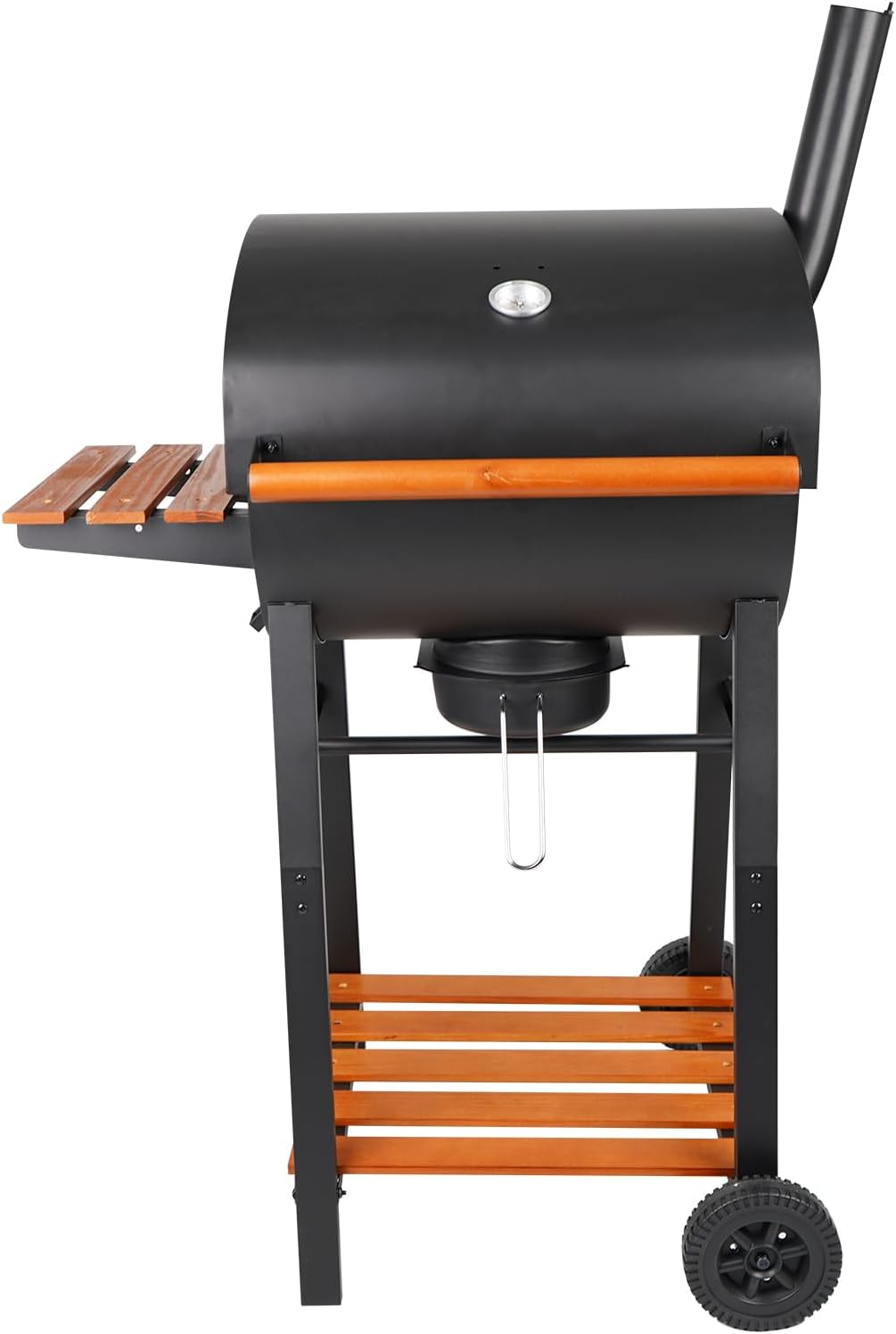 Charcoal Barrel Grill: Charcoal Grill with Storage for Camping, Picnic, Courtyard Party (Middle) image number 4