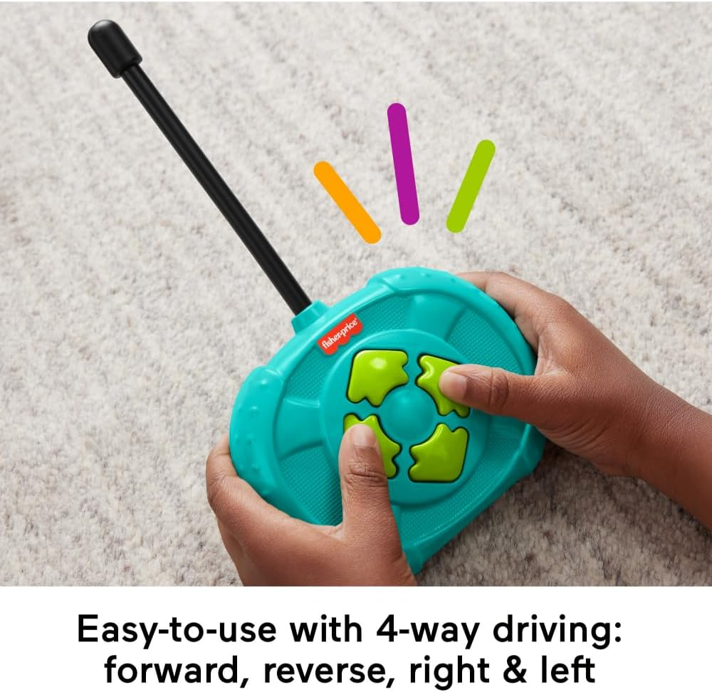 Fisher-Price Preschool Toy Remote Controlled Car My Easy RC with 2 Speeds for Kids Ages 3+ Years image number 4