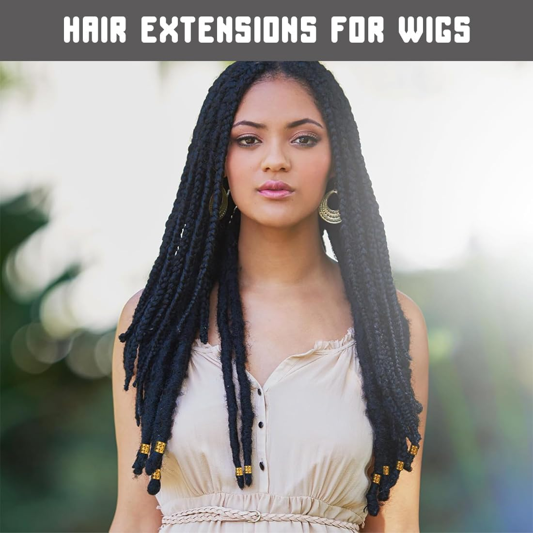 SULIUDAJI 100 Gold Hair Accessories for Braids, Loc Jewellery, Cuffs, Clips, Spirals, Dreadlocks - Men & Women image number 4