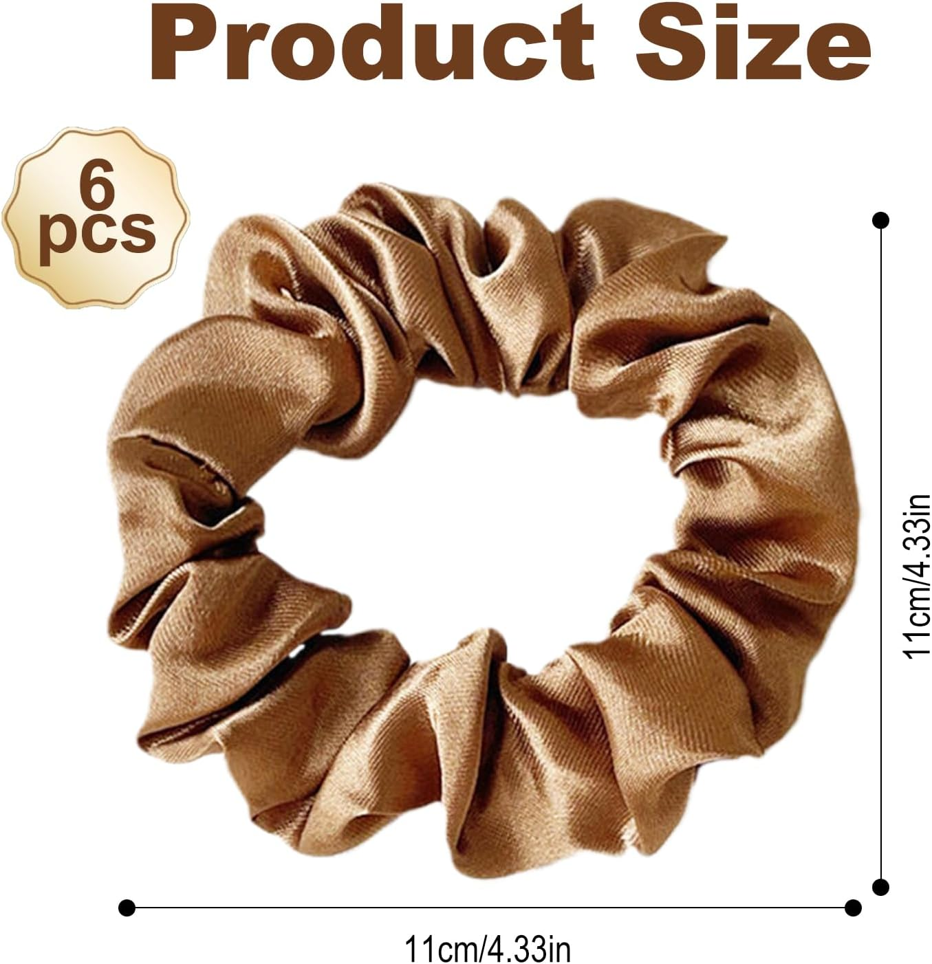 Tiyiyok Pack of 6 Women'S Hair Bands, Hair Accessories for Women, Scrunchies, Lightweight, Soft and Comfortable, Reduces Pulling and Damage to the Hair, Satin Hair Band image number 4