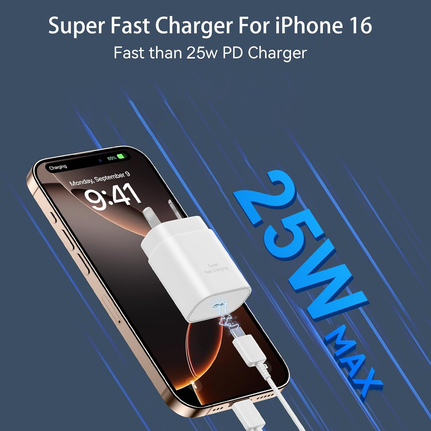 USB C Fast Charger for Samsung, 25W Type C Charger Super Fast Charging Android Phone Charger Block for Galaxy S24/S24 Ultra/S24+/S23 Ultra/S23/S23+/S22/S21/S20 Iphone16/15 Ipad with 1.2M Cable image number 2