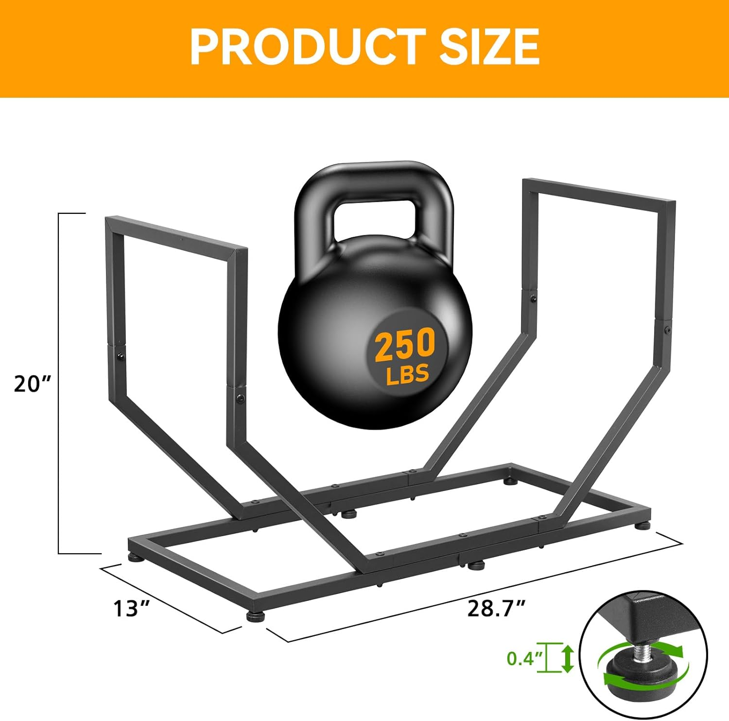 Firewood Rack Outdoor Indoor,31 Inch Firewood Holder,2.58Ft Heavy Duty Metal Firepace Log Holder,Wood Storage Rack with Adjustable Feet,Black image number 2