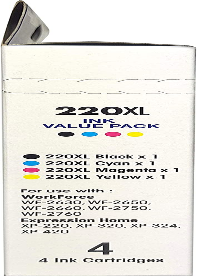 Epson 75140 220XL Capacity Four Colour Value Pack (Black, Cyan, Magenta and Yellow)-Epson Workforce WF-2630, WF-2650 & WF-2660 image number 1