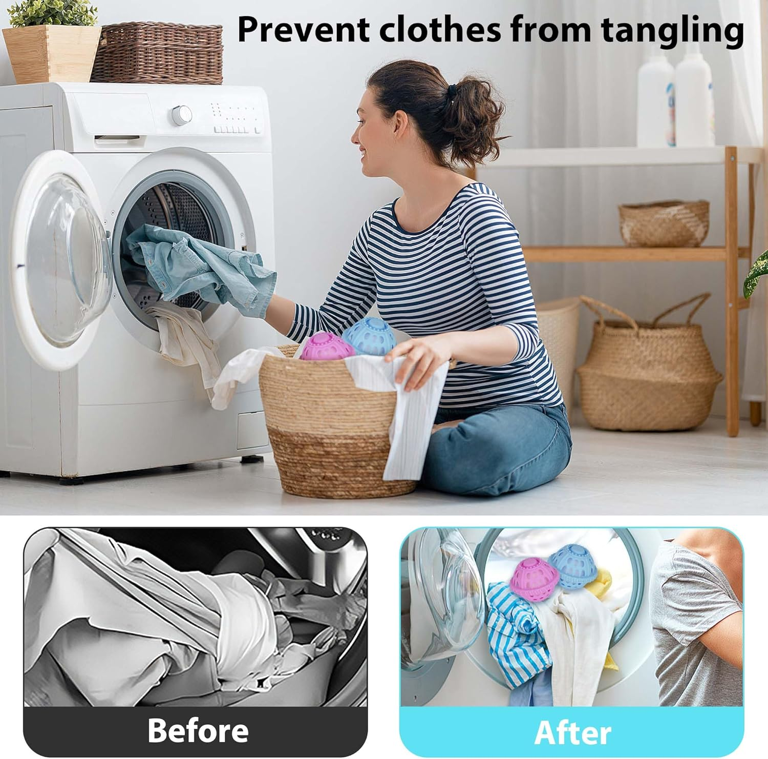 Reignsword 4 Pack Pet Hair Remover for Laundry, Anti-Entanglement Reusable Floating Dog Cat Fur Dryer Catcher Balls for Washing Machine, Lint Trap Cleaner & Pet Hair Lint Catcher for Clothes image number 1