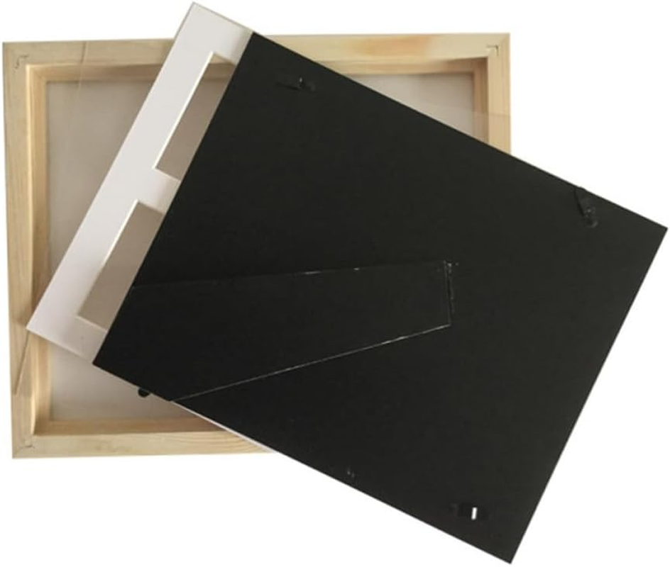 Handprint and Footprint Frame Wooden Photo Frame with Ink Pad for Keepsake Decor for Boys and Shower Present Natural Color