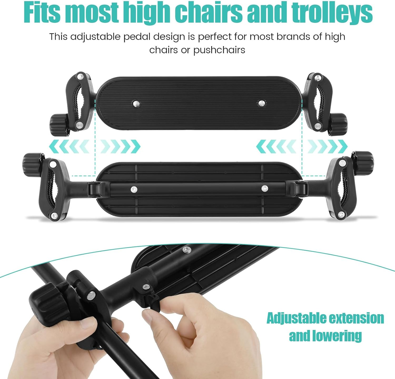 High Chair Footrest Footrest for Baby Highchair Adjustable Highchair Foot Rest Non-Slip Highchairs Foot Rest for Baby Highchair Accessories Compatible with Most Highchairs image number 2