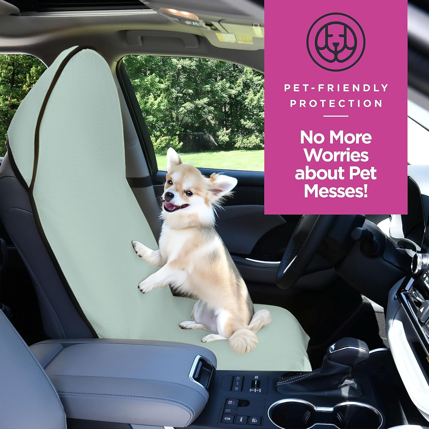 Lebogner Waterproof Seat Cover, Sweating Towel for Post Gym Workout, Running, Swimming, Beach and Hiking, Universal Fit Anti-Slip Protector Cars, Suvs Trucks, Machine Washable, Mint Green (1096-1268) image number 6