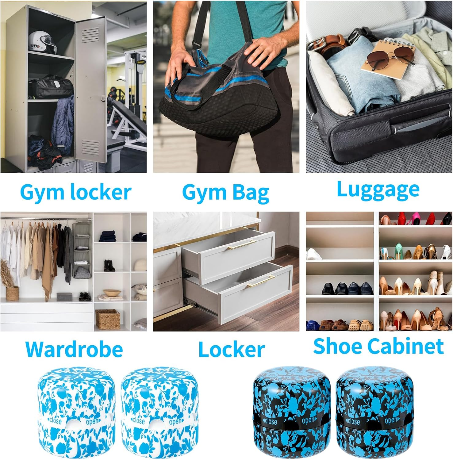 Eco-Fused Deodorizing Pods for Sneakers, Lockers, Gym Bags - 8 Pack - Shoe Deodorizer - Also Great for Homes, Offices and Cars - Easy Twist Lock/Open Mechanism - Ocean Fresh/Linen Scent - Pod Ocean+Linen - 8 Pack image number 6