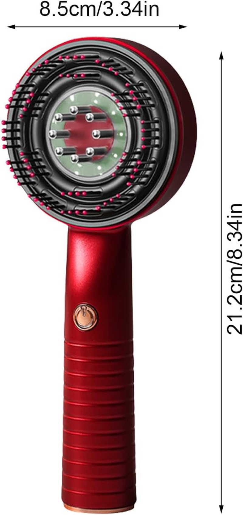 Rronnoy Scalp Massager | Electric Scalp Massager Brush | Comb Vibrating Waterproof Rechargeable Brush for Personal Care Beauty Home Travel Women Men - Red image number 2