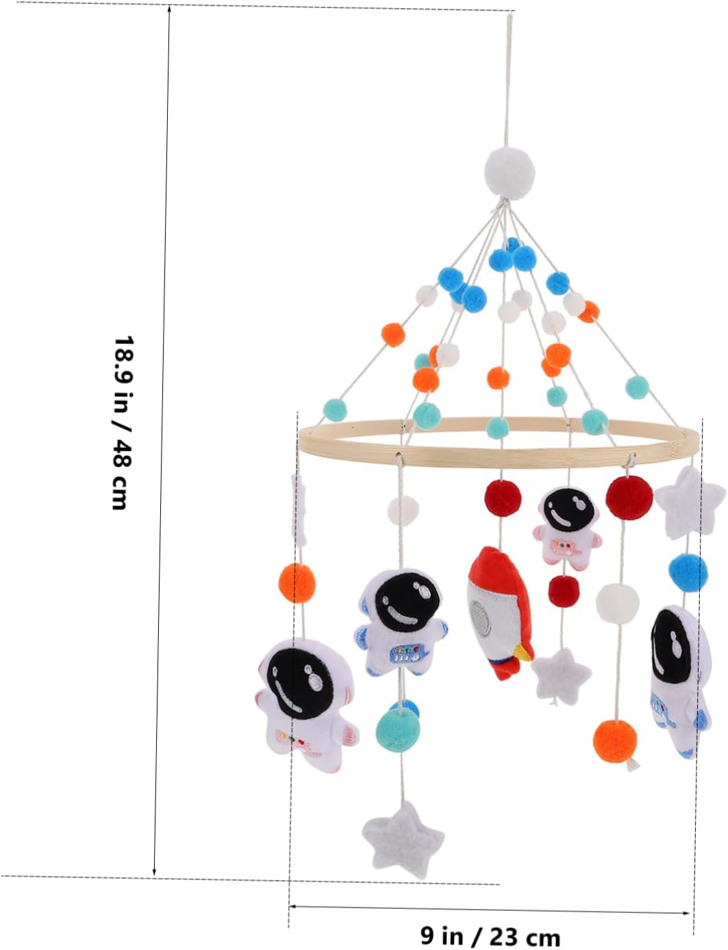 Space Nursery Mobile Astronaut Rocket Crib Hanging for Decoration for Cribs Strollers Bed Accessory for Shower image number 6