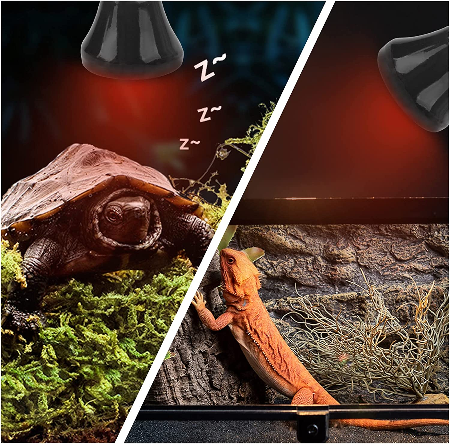 Reptile Heat Lamp, E27 Lamp Shade Heat for Chickens Geese Ducks Quails Pigs Reptiles