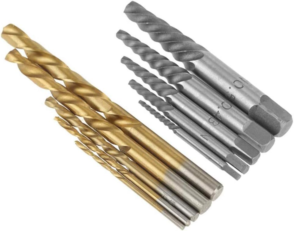 10Pcs Screw Extractor Set with Left Hand Cobalt Drill Bitsremover Kit image number 3