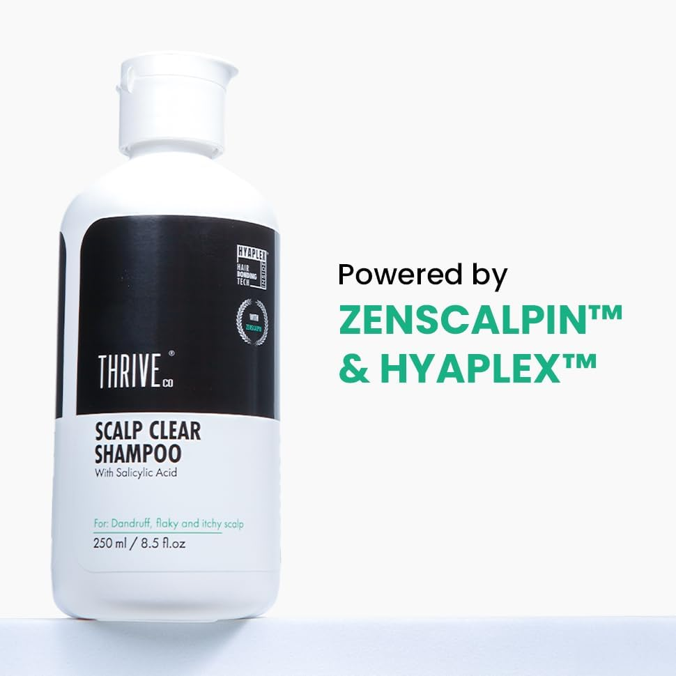 Thriveco Scalp Clear Shampoo for Dandruff Control | Daily Use Shampoo with Zenscalpin&trade;, Hyaplex&trade;, Salicylic Acid | for Dandruff, Flaky & Itchy Scalp | for Men & Women | 250Ml (250 Ml) image number 4