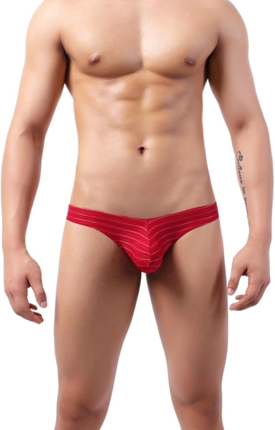 Wayonge Comfortable and Breathable G-String Underwear for Men Nylon Stylish and Triangle Panties with Low Waist