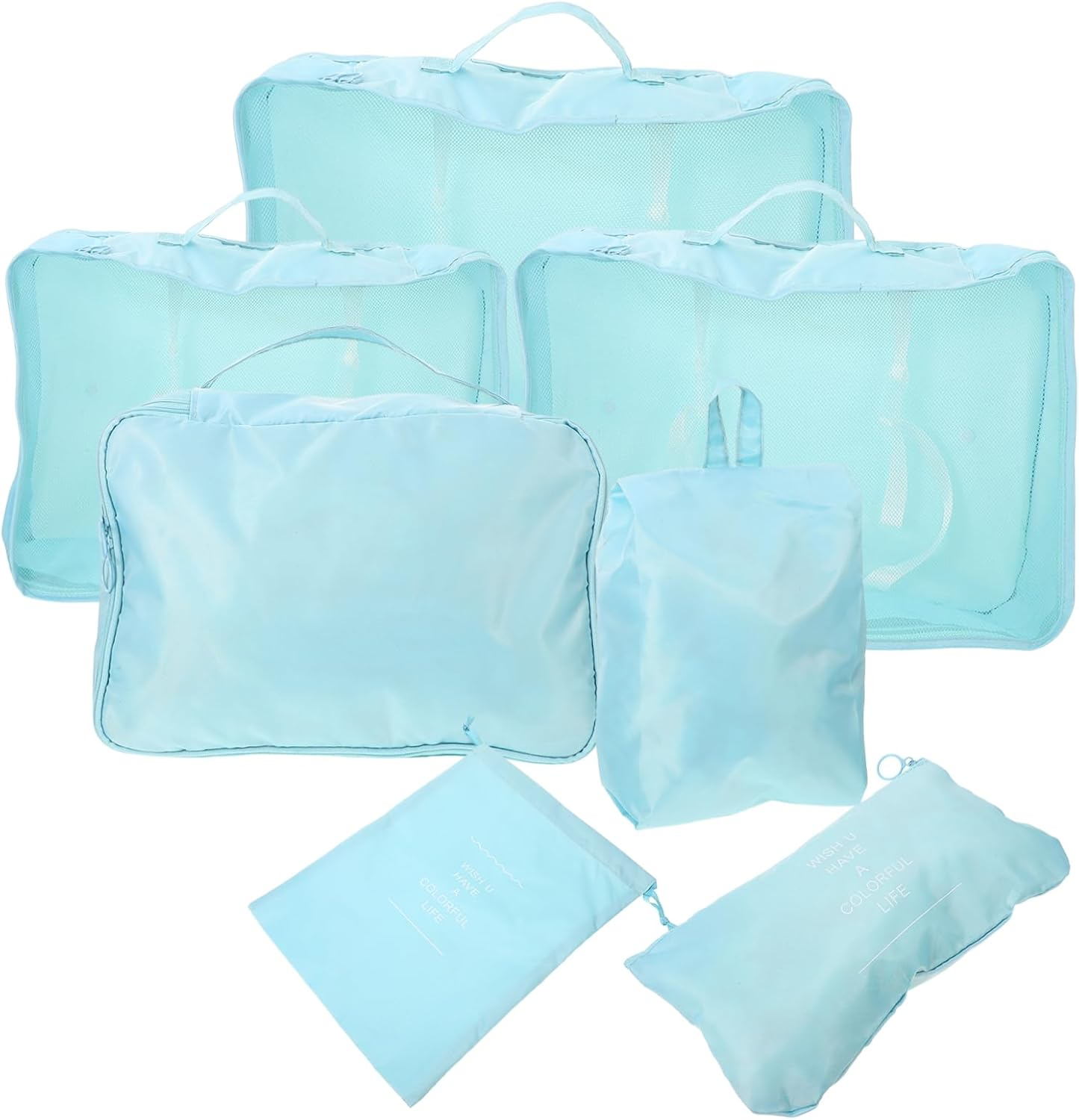 TINEASUR 7Pcs Travel Toiletries Bag Packing Cubes for Suitcases Travel Storage Bag Organiser image number 3