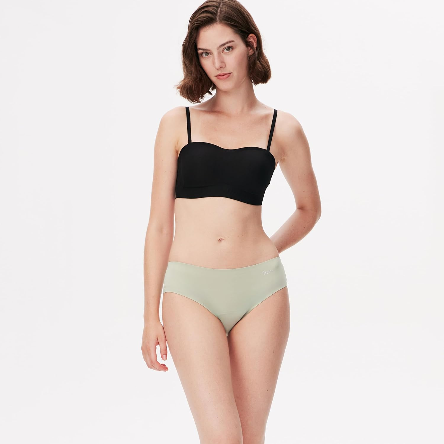 Seamless Mid Rise Period Underwear - Heavy Absorbency - Leakproof Period Undies - Discreet Reusable Menstrual Panties image number 6