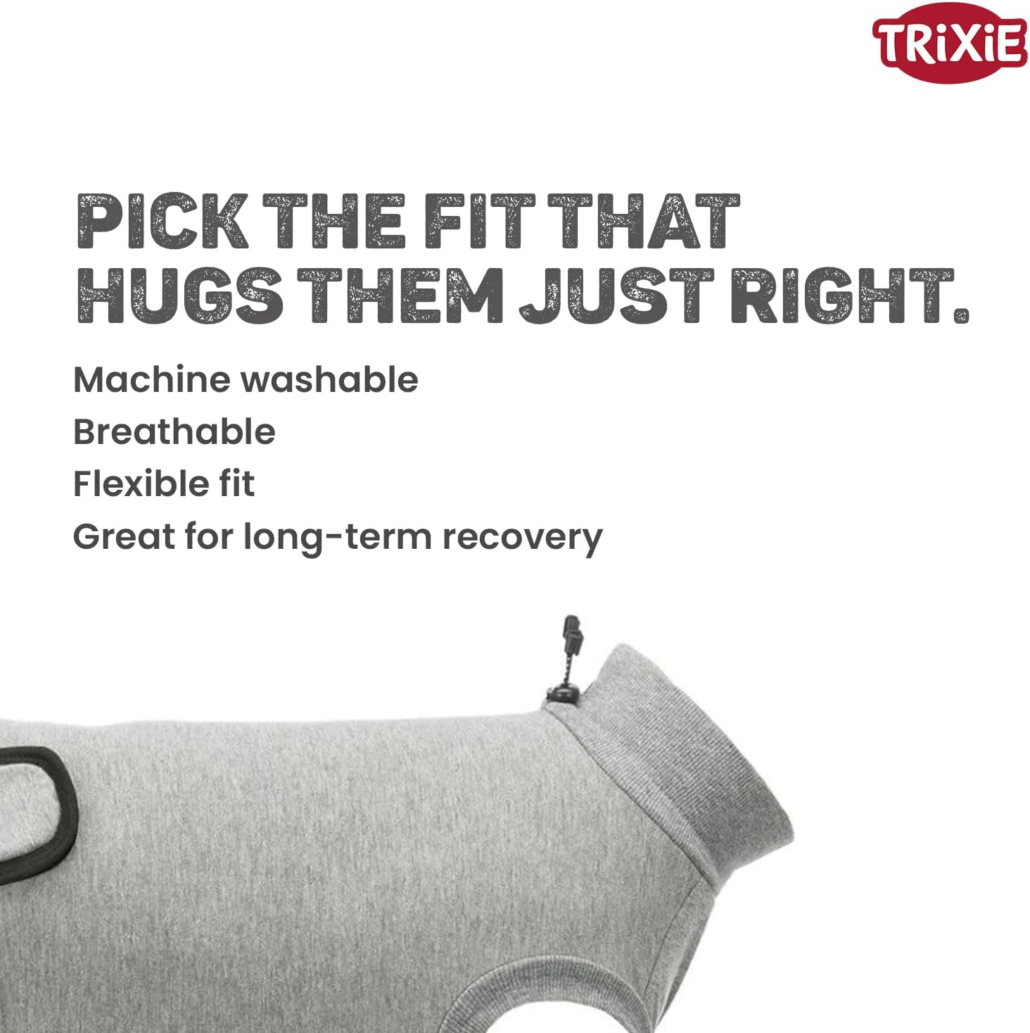 TRIXIE S M Medical Suit for Cats Post Intervention for Regeneration and Collar to Prevent Wounds image number 1