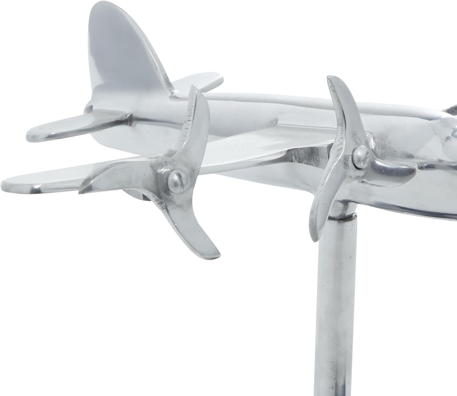 Deco 79 Whimsical Touch Aluminum Aero Plane Decor with Resplendent Shine image number 1