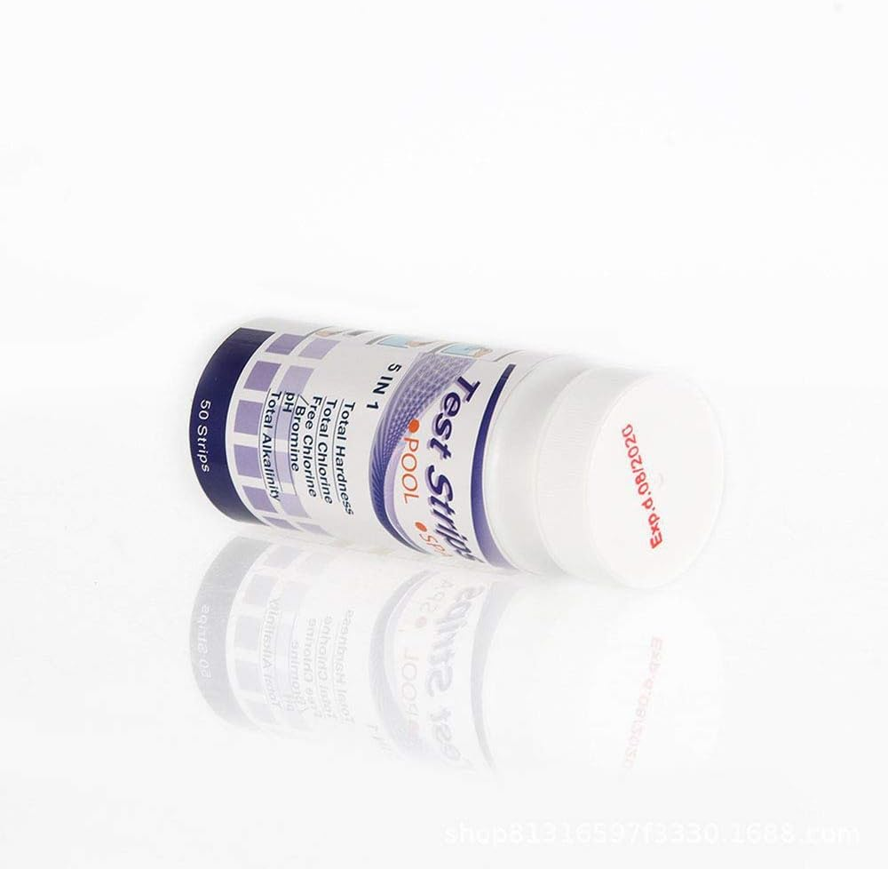 Staright 5 in 1 Pool Test Strips - Chlorine, Ph, Alkalinity, Hardness, Cyanuric Acid - 50Pcs