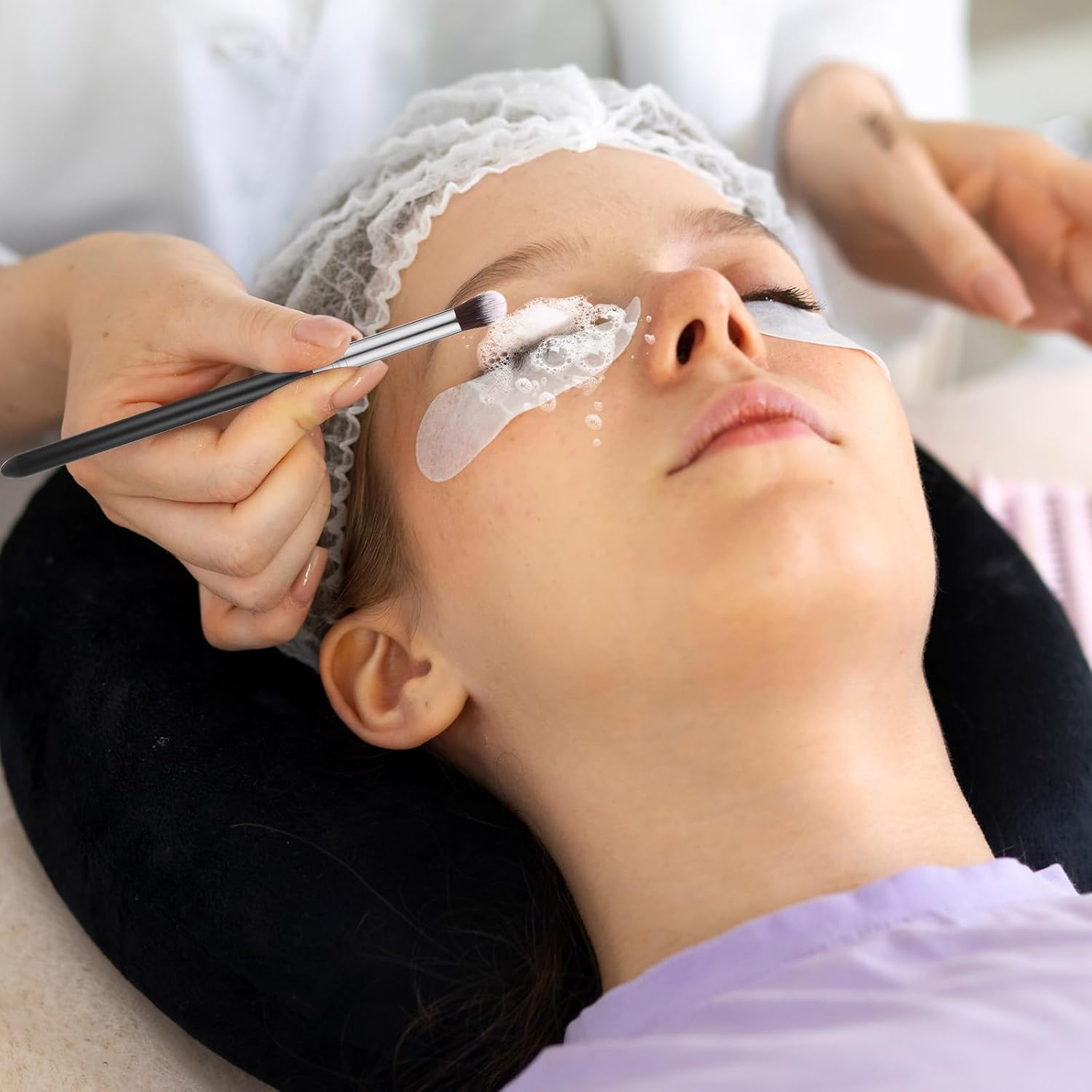 10PCS Eyelash Extension Cleaning Brush Lash Bath Brushes for Cleansing Lash Shampoo Cleansing Brushes Lash Cleanser Supplies Kit for Eyelash Extensions Gift for Women image number 6