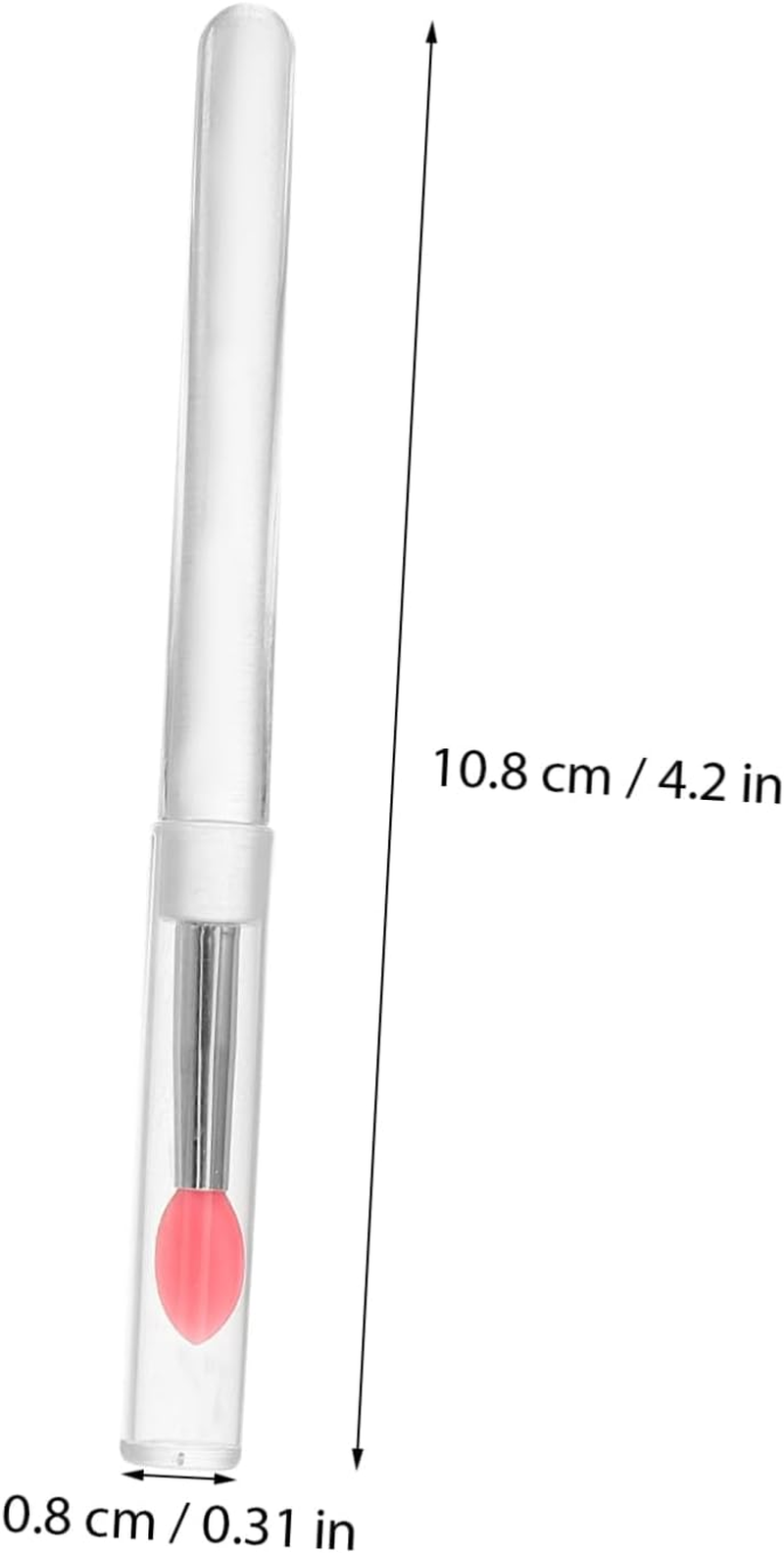 10Pcs Manicure Transparent Silicone Rod Metallic Mirror Effect Sticks Nail Art Applicator Tools Metallic Mirror Effect Nail Applicator Glitter Applicator Kit Silica Gel image number 1