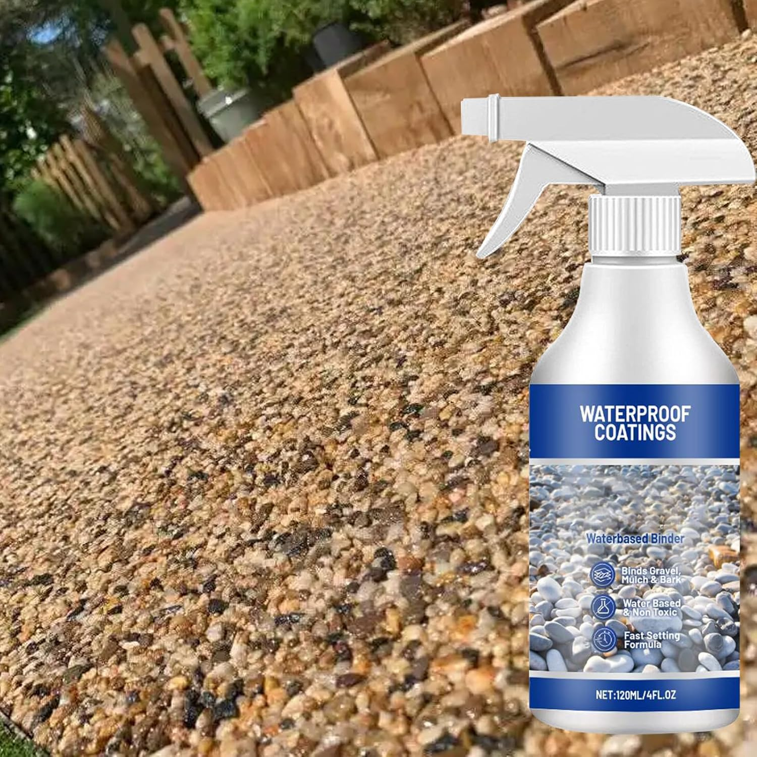 Gupcaqosjw Gravel Glue for Landscaping - Landscape Rock Glue | Sealer Spray Stabilizer Waterproof Fast Drying 120Ml for Outdoor Driveway Playground image number 6