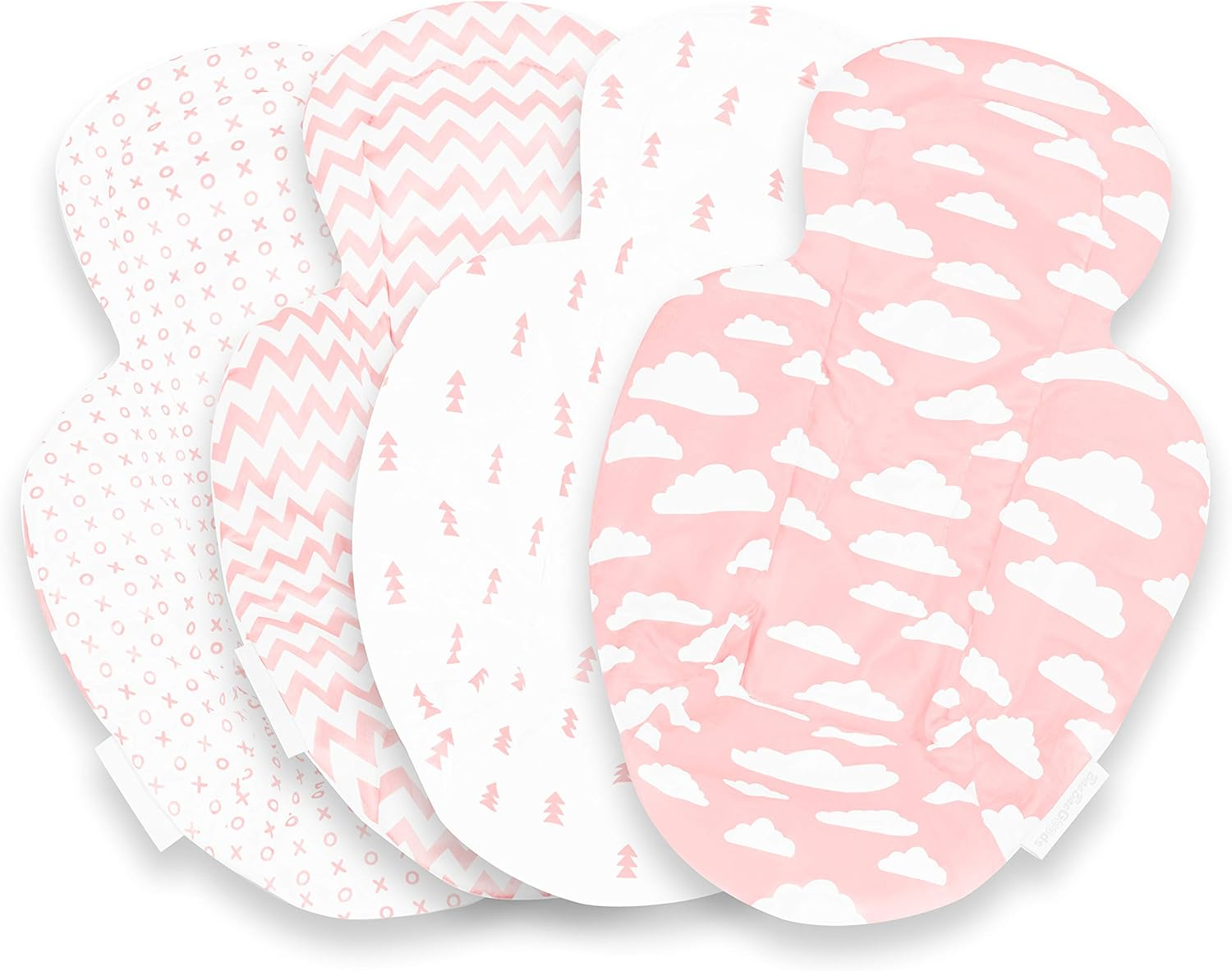 Infant Insert Compatible with 4Moms Mamaroo & Rockaroo &ndash; Car Seat Insert 2 Pack &ndash; Reversible Infant Car Seat Insert &ndash; Soft Plush Minky Car Seat Head Support Insert image number 1