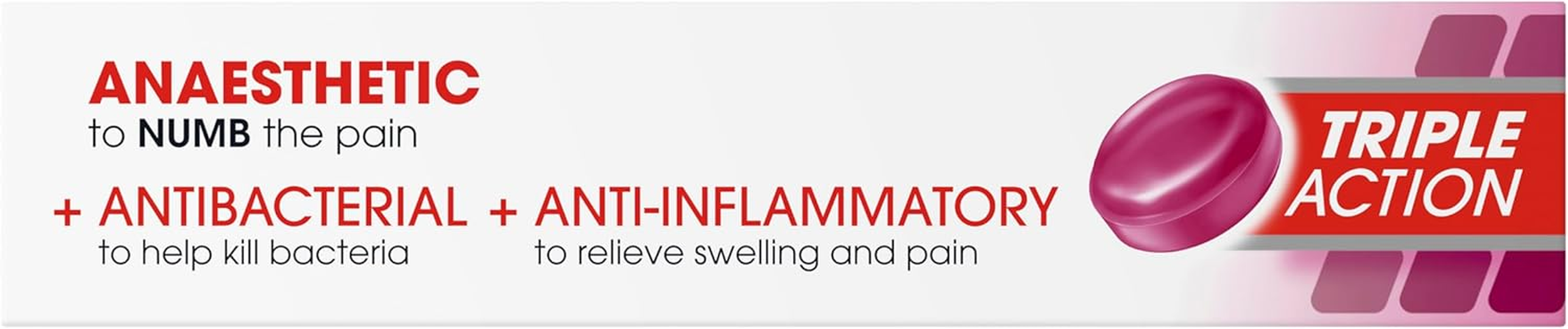 Difflam plus Anaesthetic Sore Throat Lozenges, Berry, 16 Count (Pack of 2) image number 1