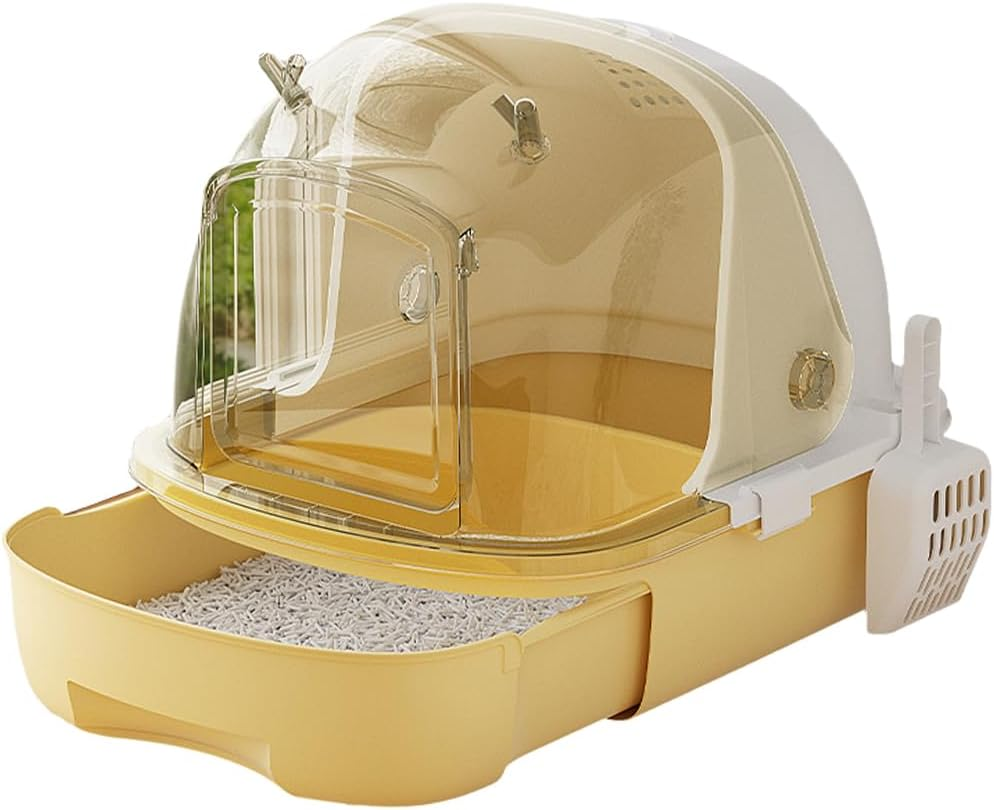 AIMALL Cat Litter Box, Oversized Fully Enclosed Toilet, Odor-Control with Easy Drawer Access, 20.5 X 16.5 X 12.8 Inches